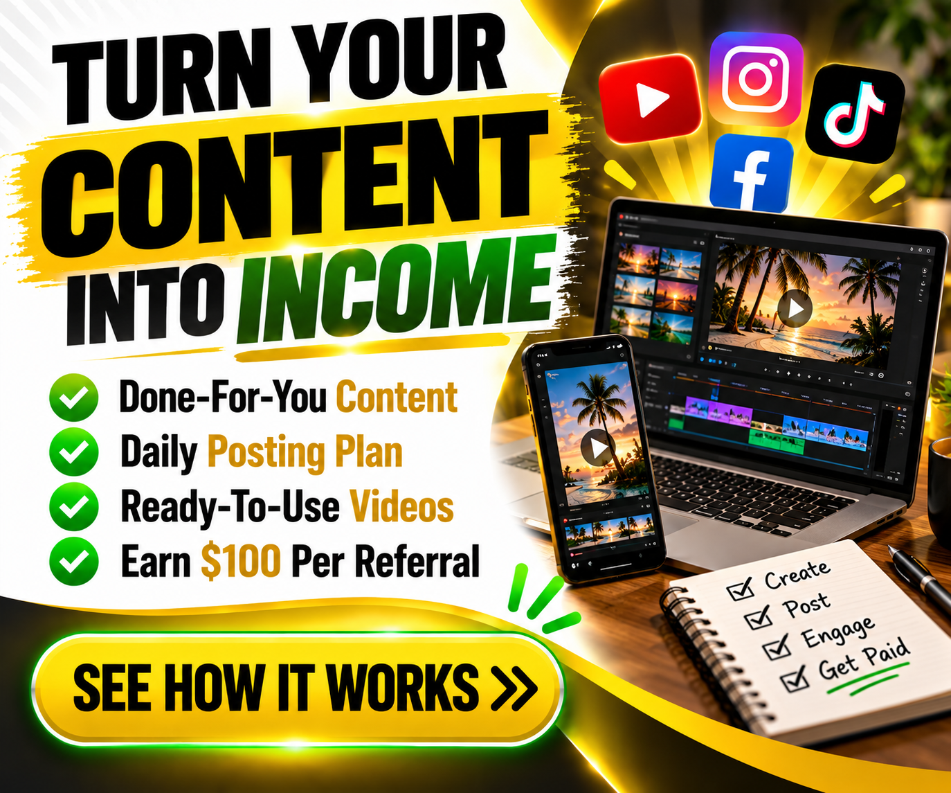 Turn your content into income — see how it works